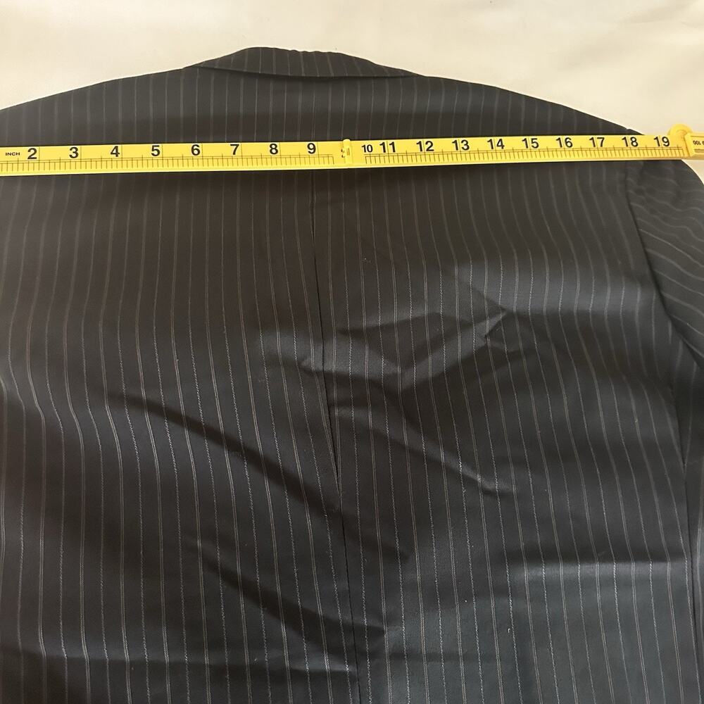 Abito Sartoriale Blazer Sport Coat Men US 38 R Navy Super 150 Subtle pinstripe - Picture 16 of 16